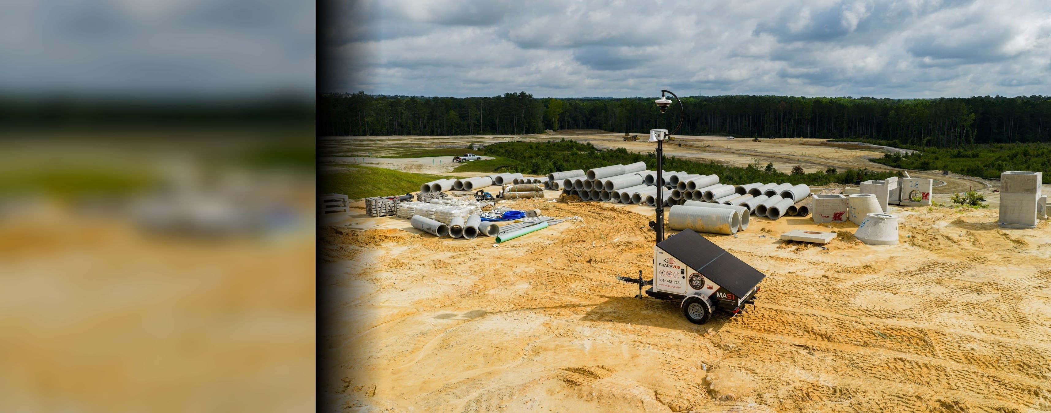 Sharpvue surveillance deployed on a construction site